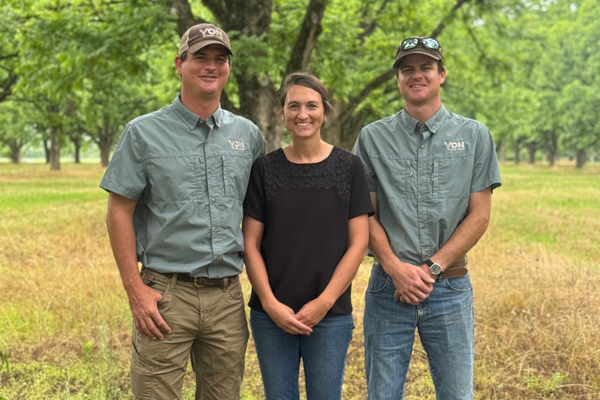 Sally, Drake and Corbin with Yon Family Farms