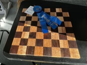 2023 Ag Mechanics Contest Small Wood Grand Champion – Imanol Pizana, Rutland High FFA – Chess Board