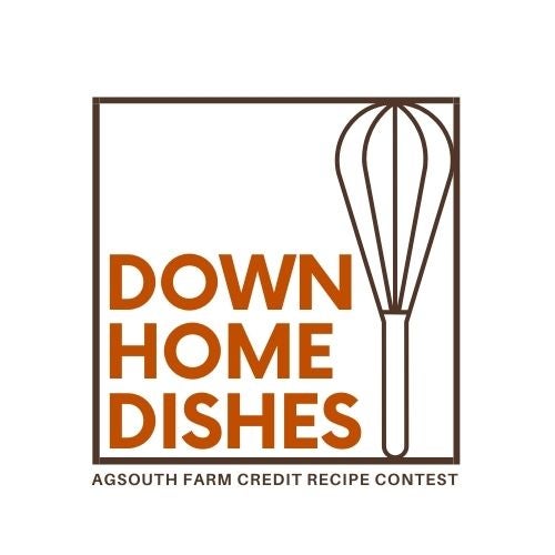 Down Home Dishes Text, Square Image with Whisk