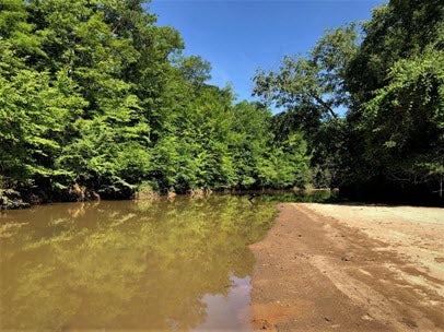 Lake water and red clay