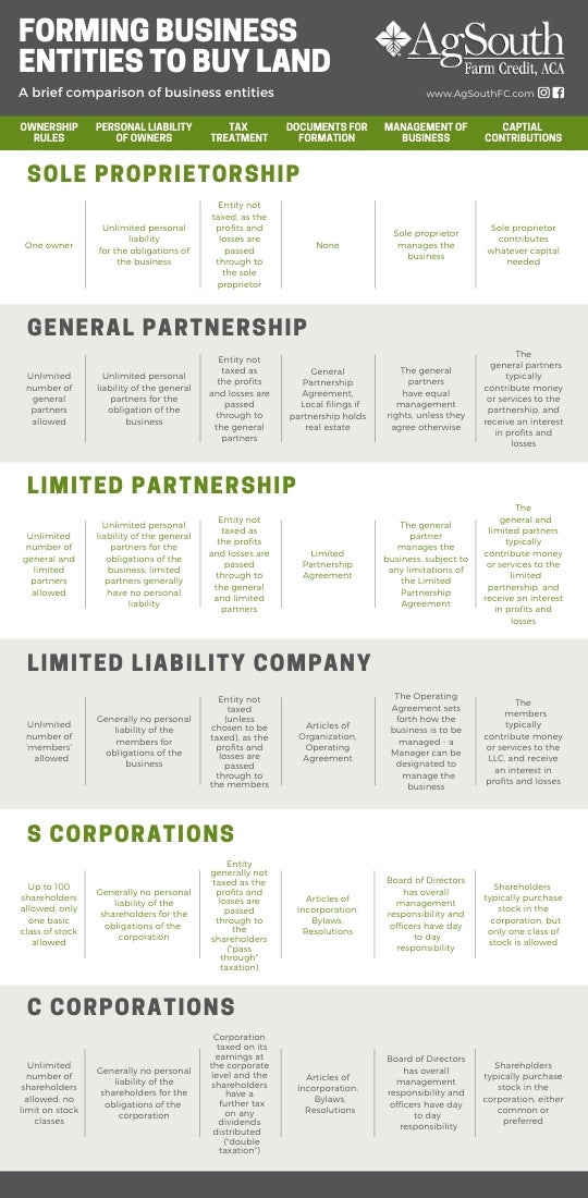 Legal entities infographic