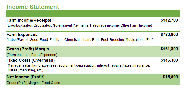 Income statement chart