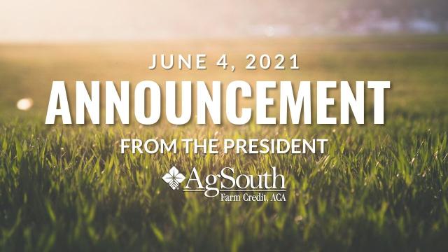 June 4, 2021: Announcement from the president.