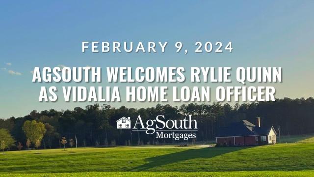 AgSouth Farm Credit Home Loan Origination Manager Michael Hamrick has announced that Rylie Quinn has joined AgSouth Mortgages as the newest Home Loan Officer in the Vidalia, Georgia branch office.