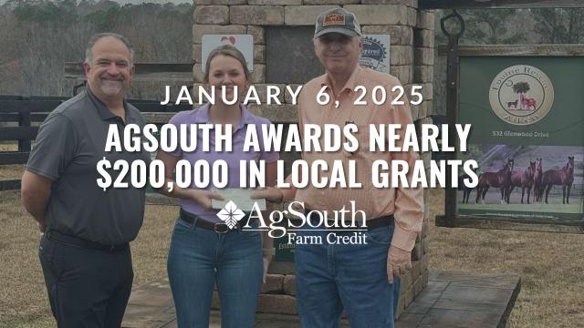 AgSouth Farm Credit recently awarded 43 grants totaling nearly $200,000 to local non-profit organizations for the 2024-2025 Growing Our Communities Grant program. 