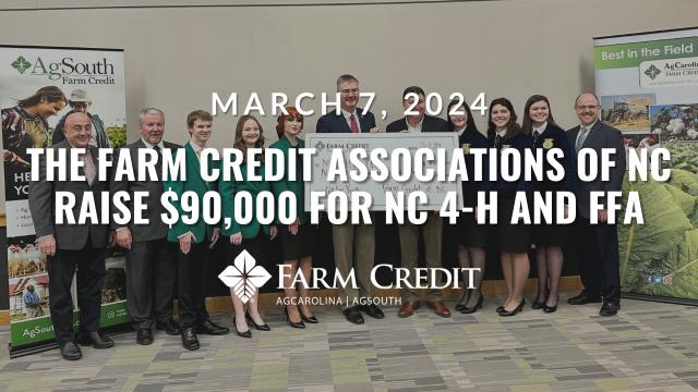The Farm Credit Associations of North Carolina Raise $90,000 for NC 4-H and FFA
