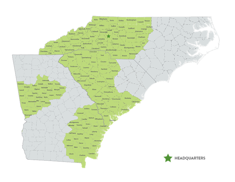 AgSouth covers 147 counties in Georgia, North Carolina, and South Carolina.