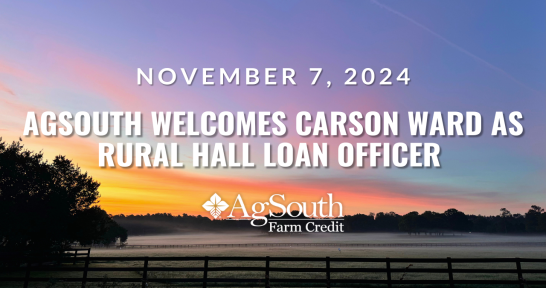 AgSouth Welcomes Carson Ward as Loan Officer