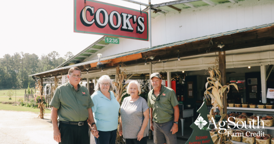 Larry and Pam Cook run the operation with Larry’s nephew Thomas and sister-in-law Barbara. Larry’s son has recently joined the farm with plans to implement hydroponics and more conservation practices.  