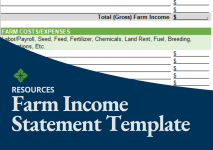 Download this free template to help start your farm income statement for your lender.